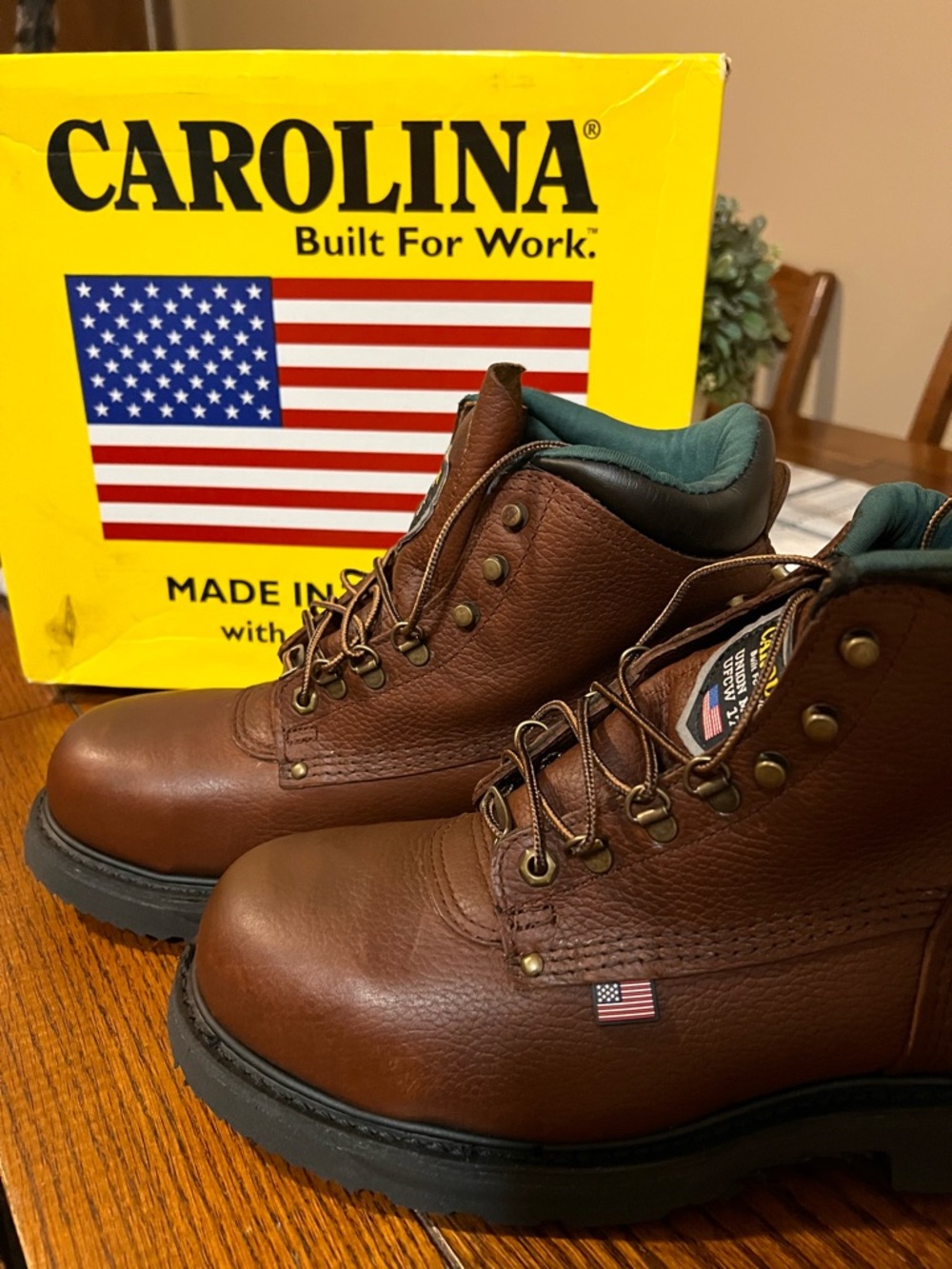 Carolina Men's Brown Leather Steel Toe Work Boots - Rugged Comfort